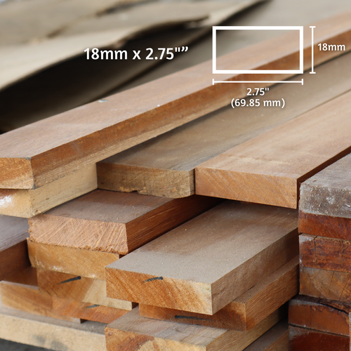 Balau Solid Wood 18mm x 2.75'' [Smoothed]